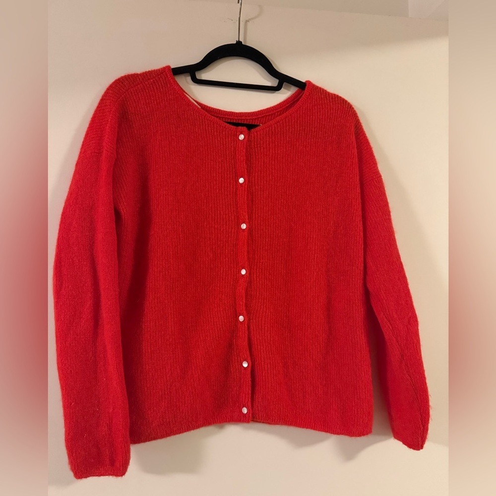Sezane Gaspard red cardigan - Picture 3 of 5